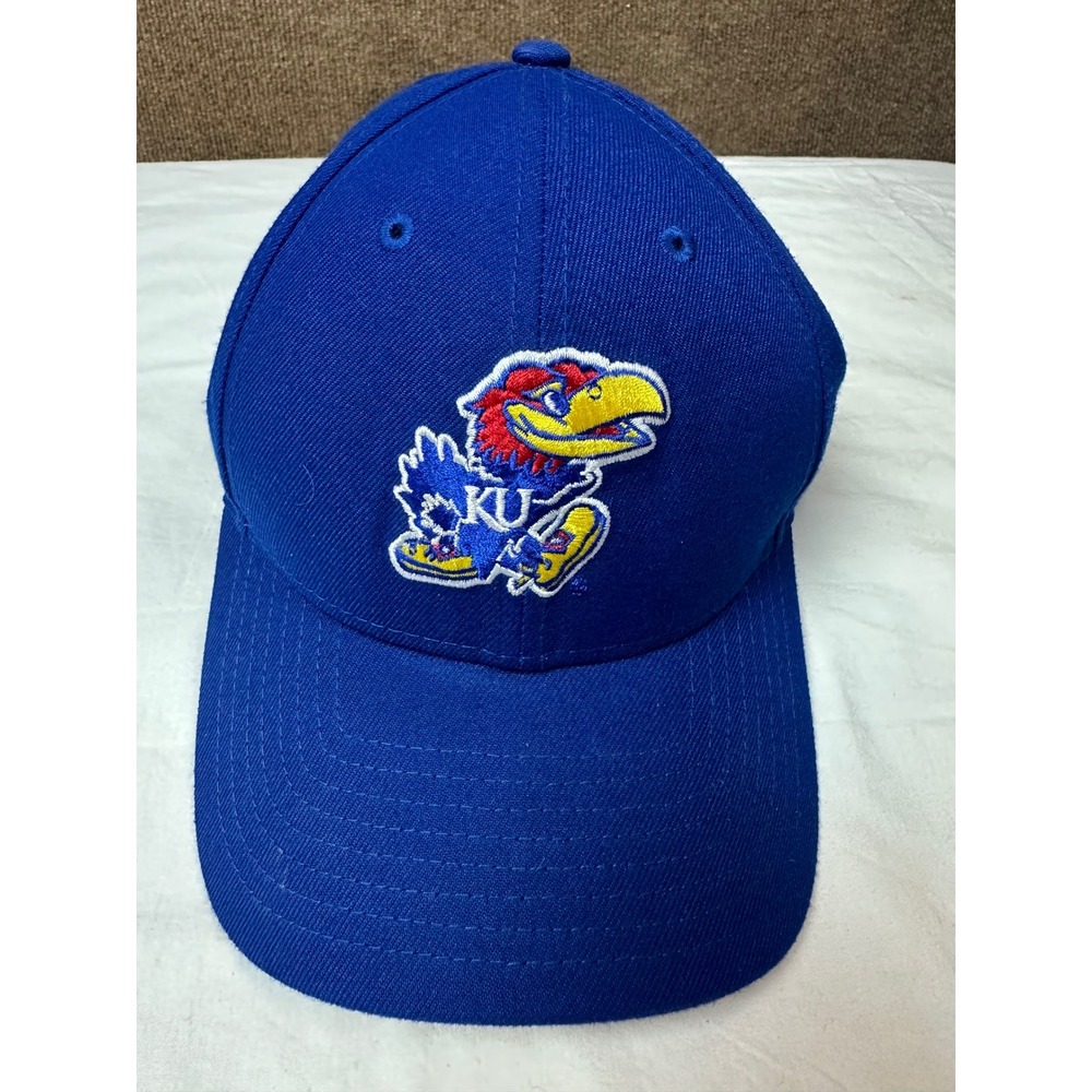 New Era Kansas Jayhawks KU Baseball Cap Hat Fitted 9FORTY Adjustable Blue